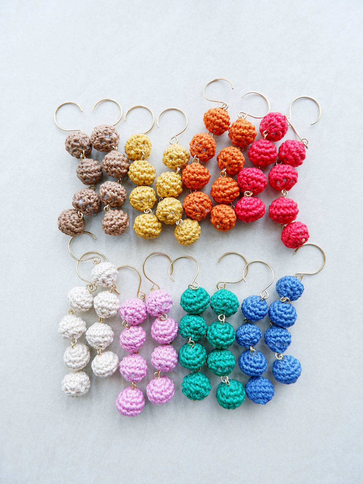 Ari crochet bonbon drop earrings