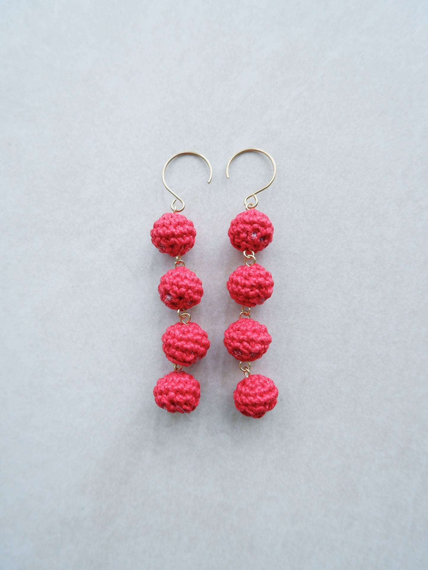 Ari crochet bonbon drop earrings