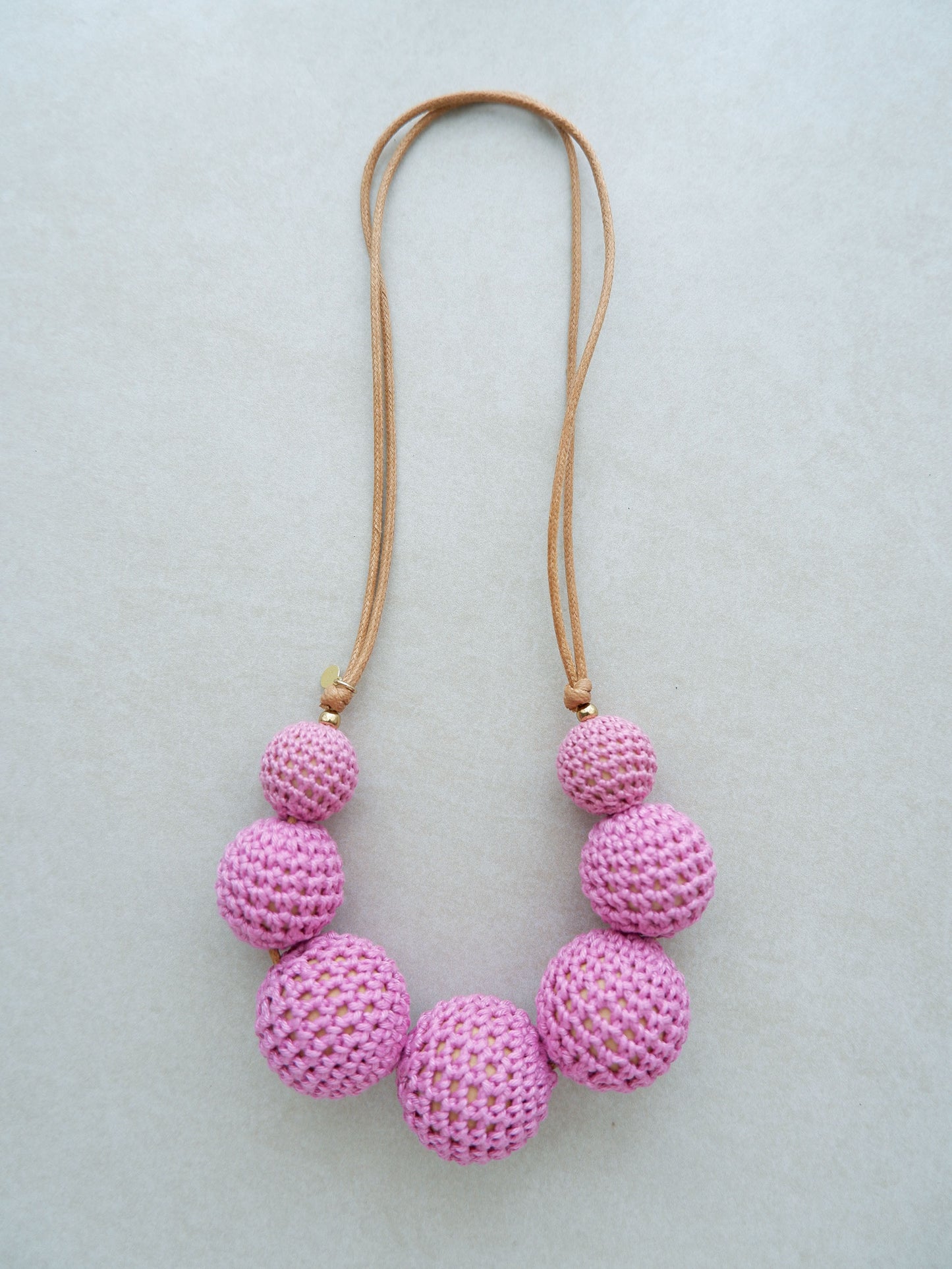 Maru adjustable crochet bead necklace