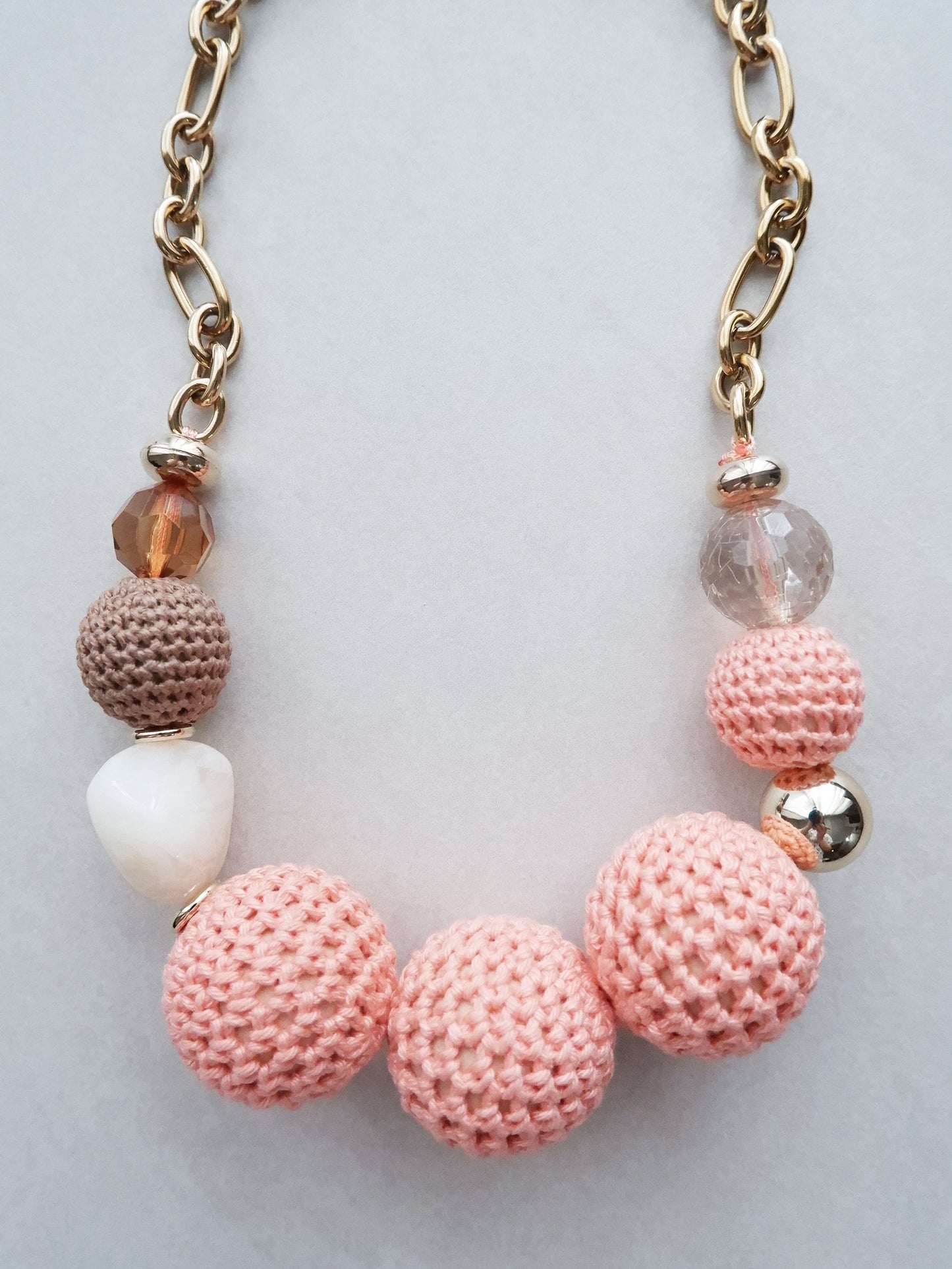 Peach Spritz Statement Necklace
