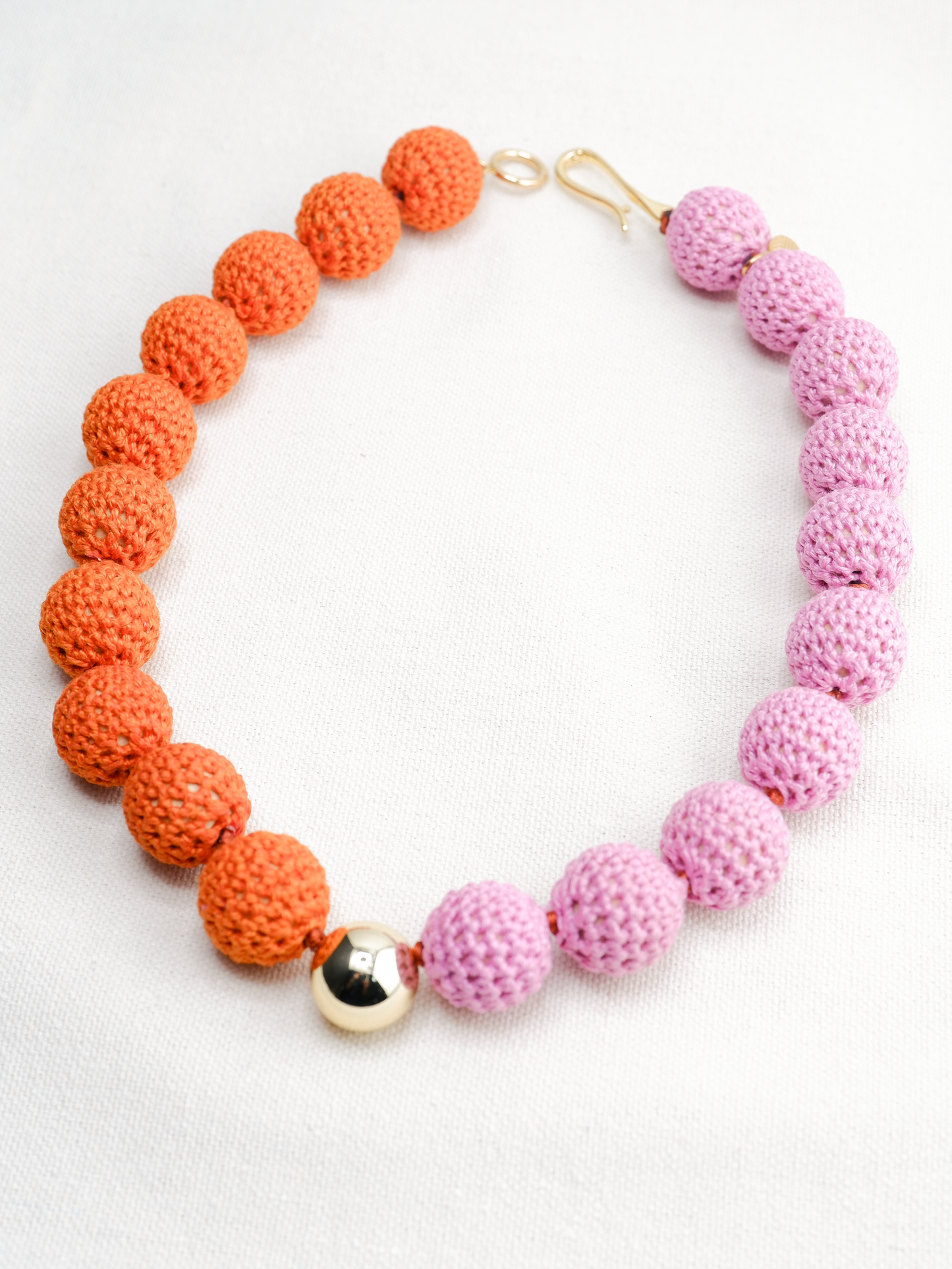 Kate Two-Tone Crochet Bead Necklace