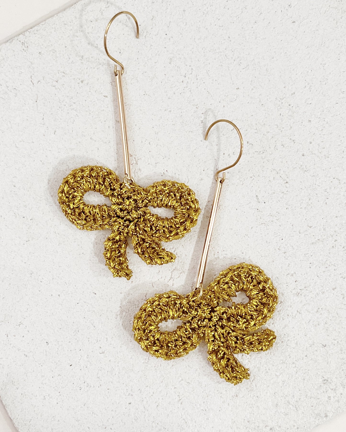 Holiday Bow Earrings- yellow gold