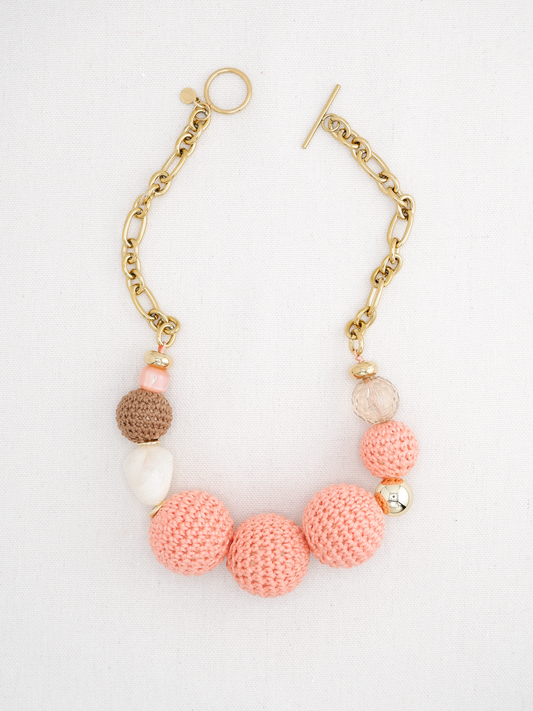 Peach Spritz Statement Necklace