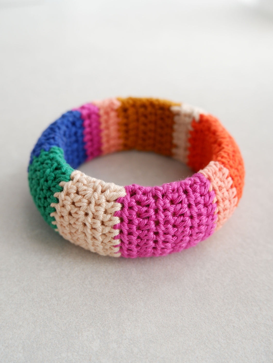 Colorblock Crochet-Wrapped Bangle