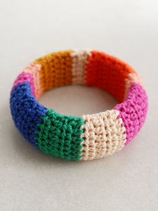 Colorblock Crochet-Wrapped Bangle