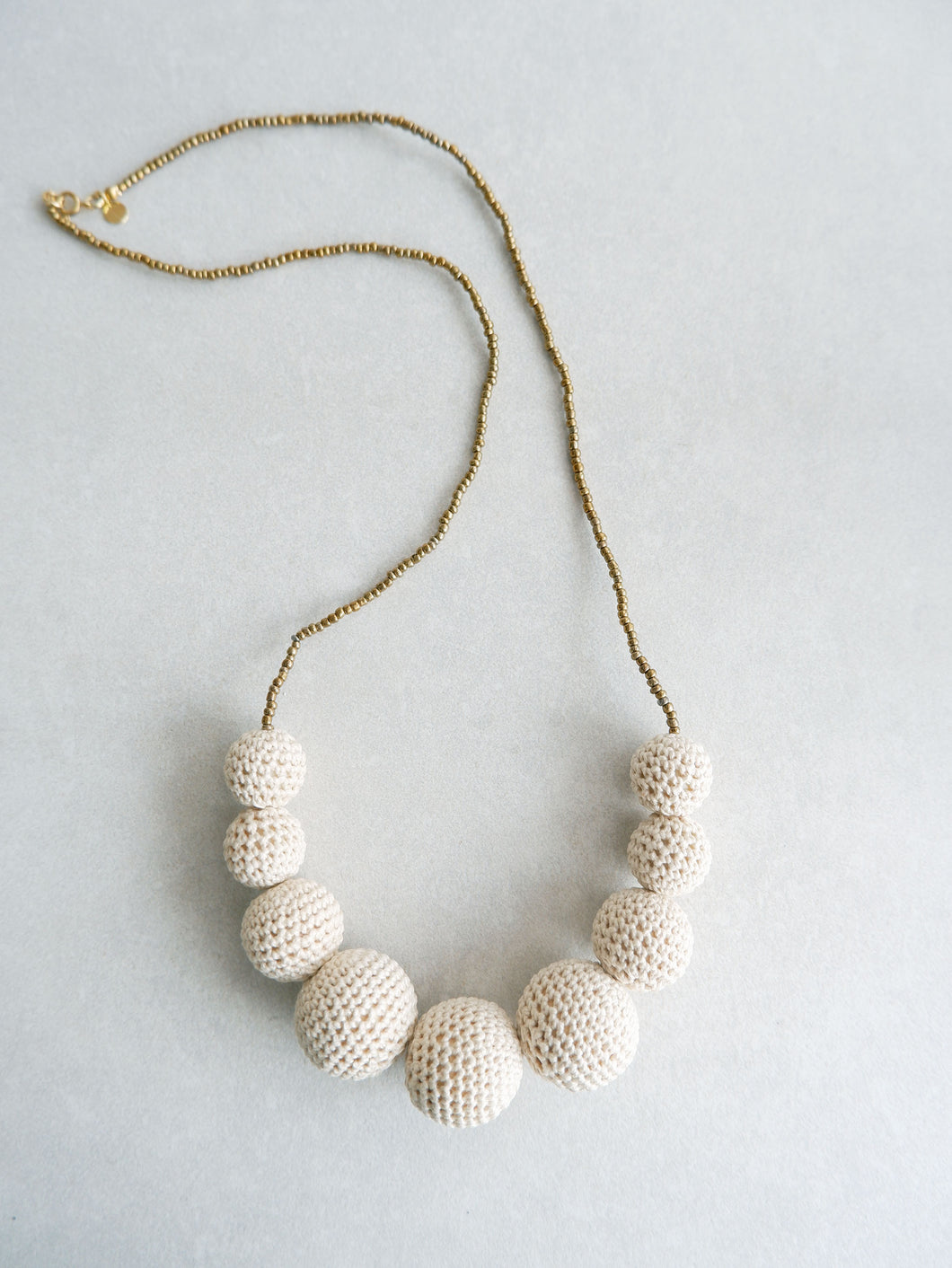 Malena crochet bead necklace- Earth Tones