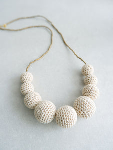 Malena crochet bead necklace- Earth Tones