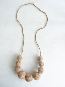 Malena crochet bead necklace- Earth Tones