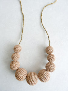 Malena crochet bead necklace- Earth Tones