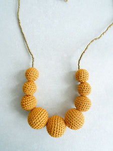 Malena crochet bead necklace- Earth Tones