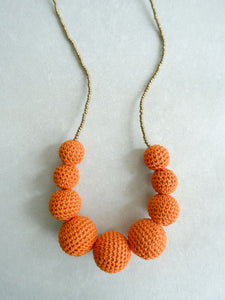 Malena crochet bead necklace- Earth Tones