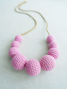 Malena crochet bead necklace- Cool Tones