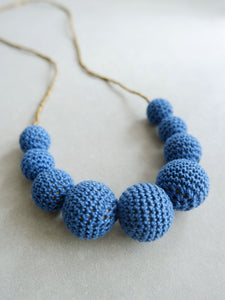 Malena crochet bead necklace- Cool Tones