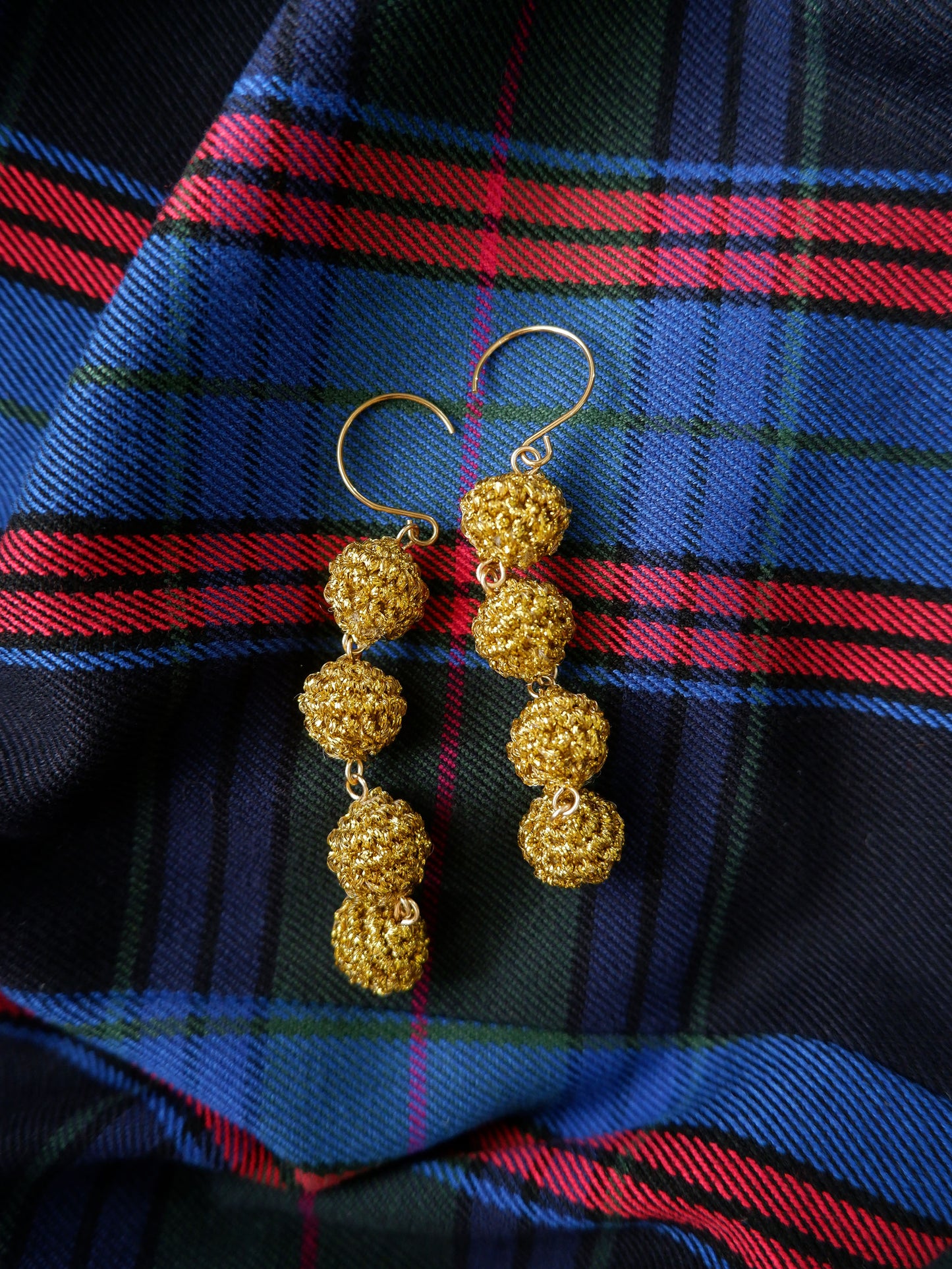 Holiday Ari crochet bonbon drop earrings