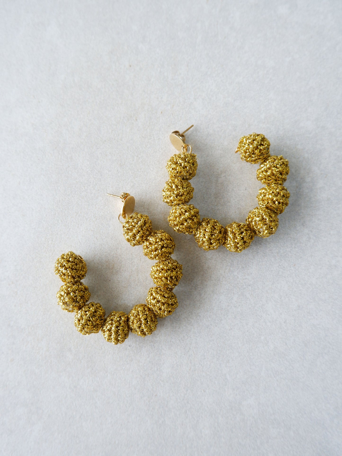 Holiday Aia crochet bonbon hoop earrings