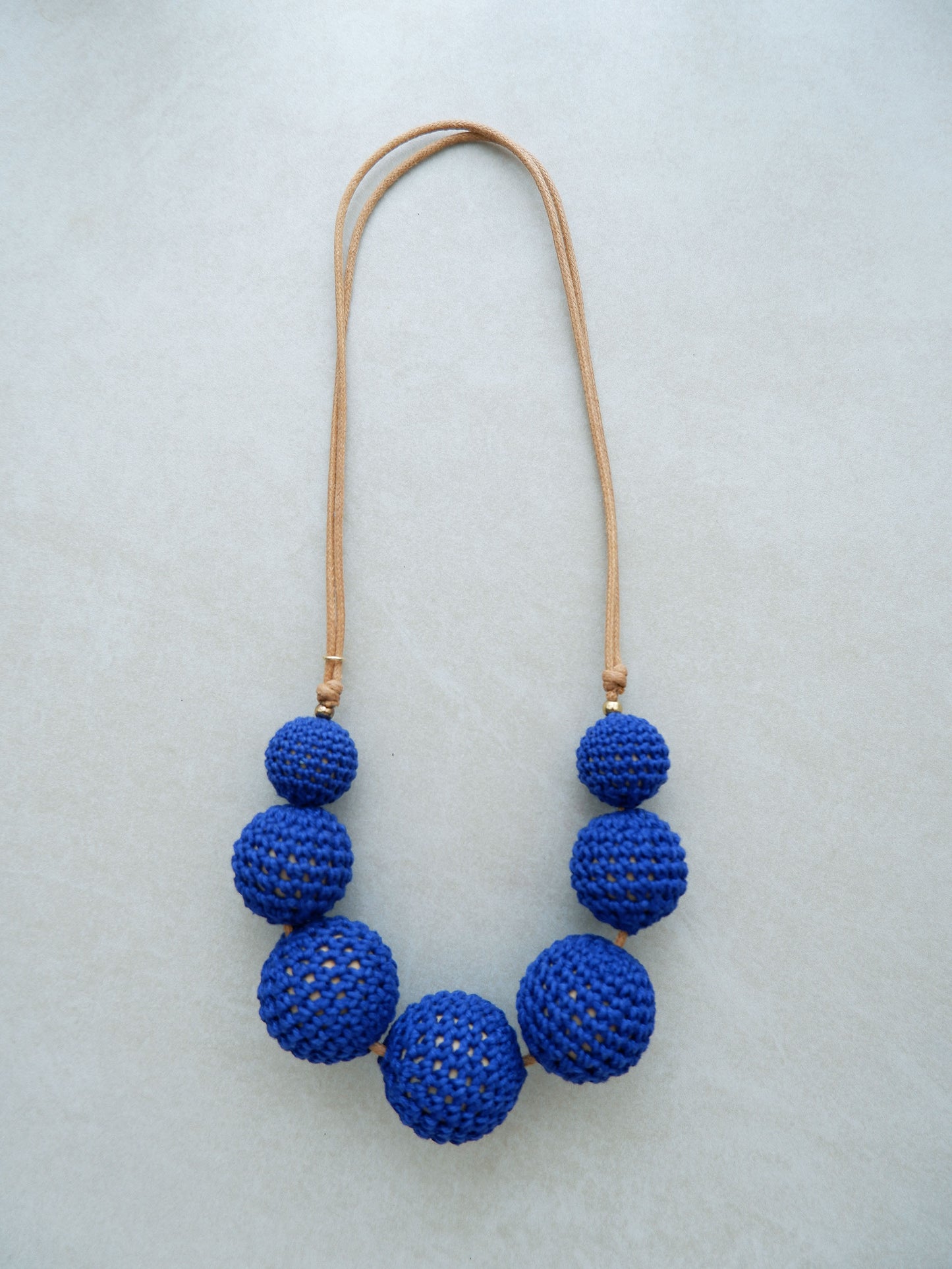 Maru adjustable crochet bead necklace