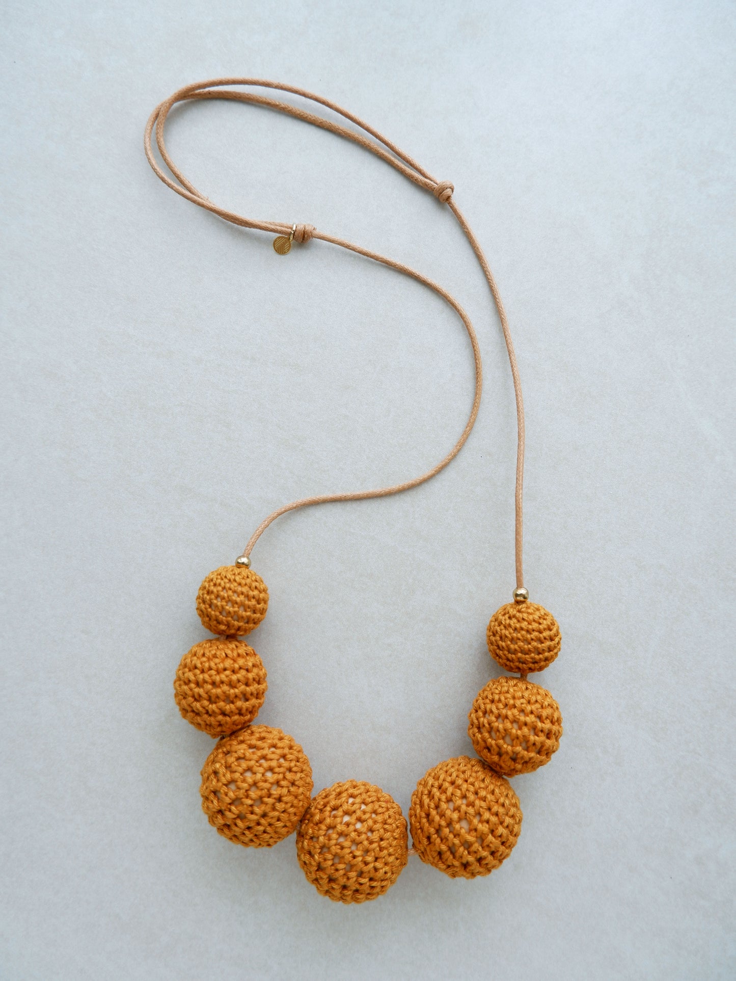 Maru adjustable crochet bead necklace
