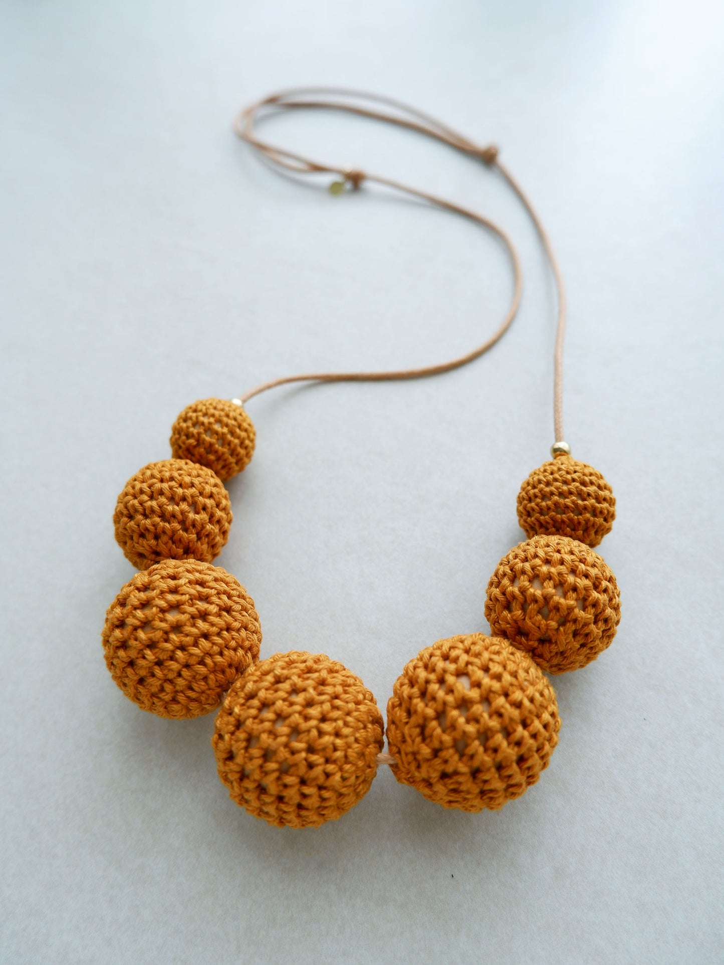 Maru adjustable crochet bead necklace