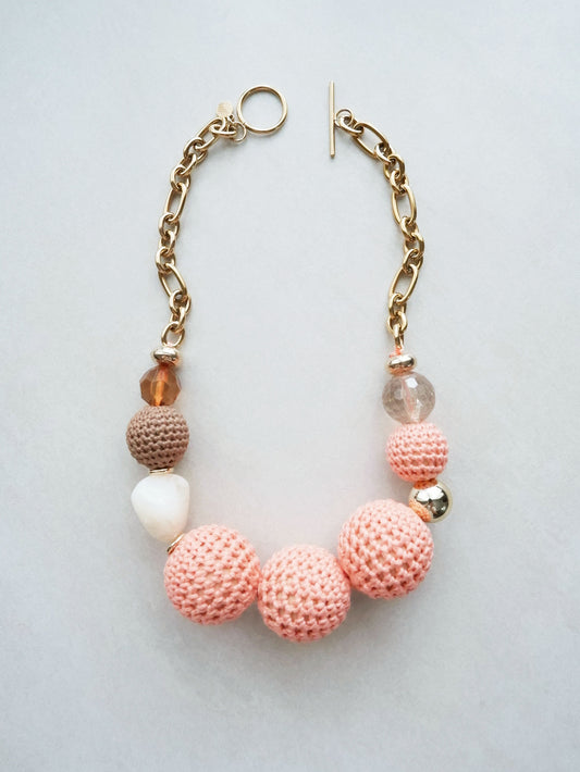 Peach Spritz Statement Necklace