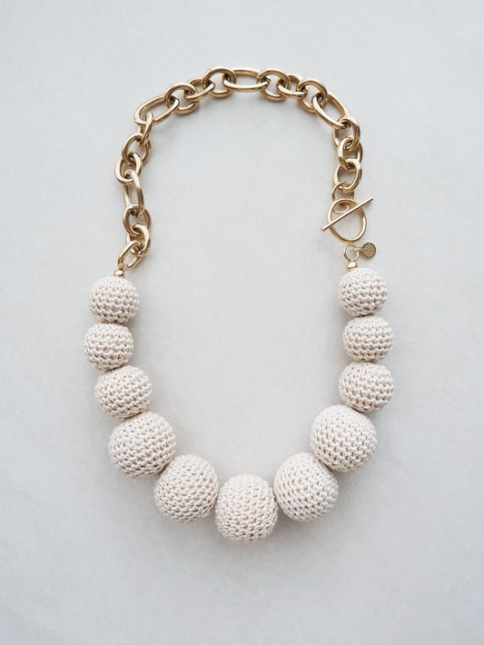 Marni Statement Crochet Bead Necklace
