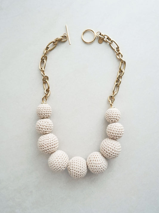 Marni Statement Crochet Bead Necklace