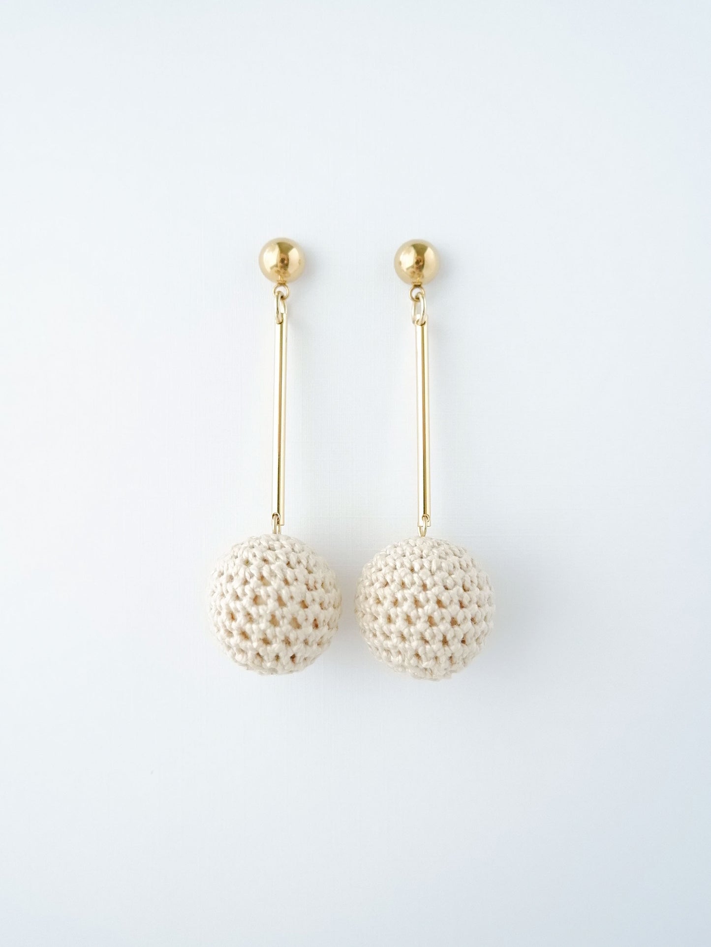 Crochet Ball Drop Earrings