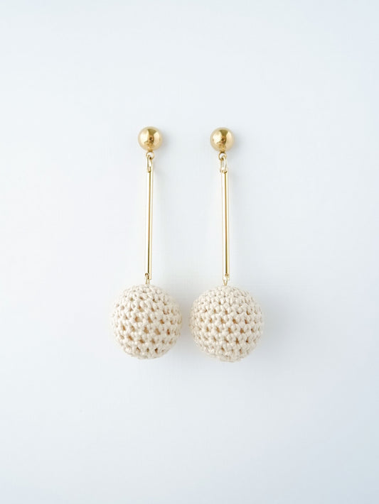 Crochet Ball Drop Earrings