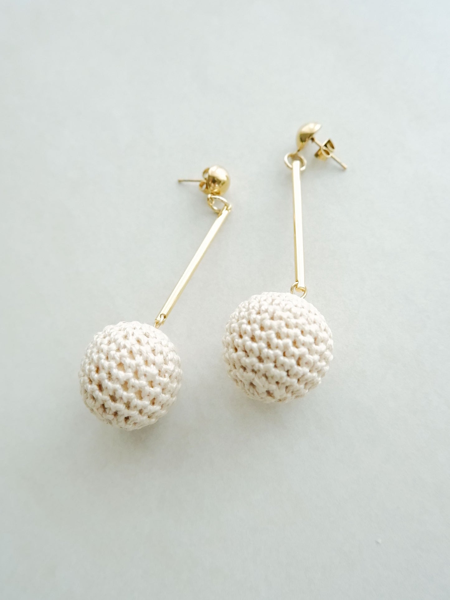 Crochet Ball Drop Earrings