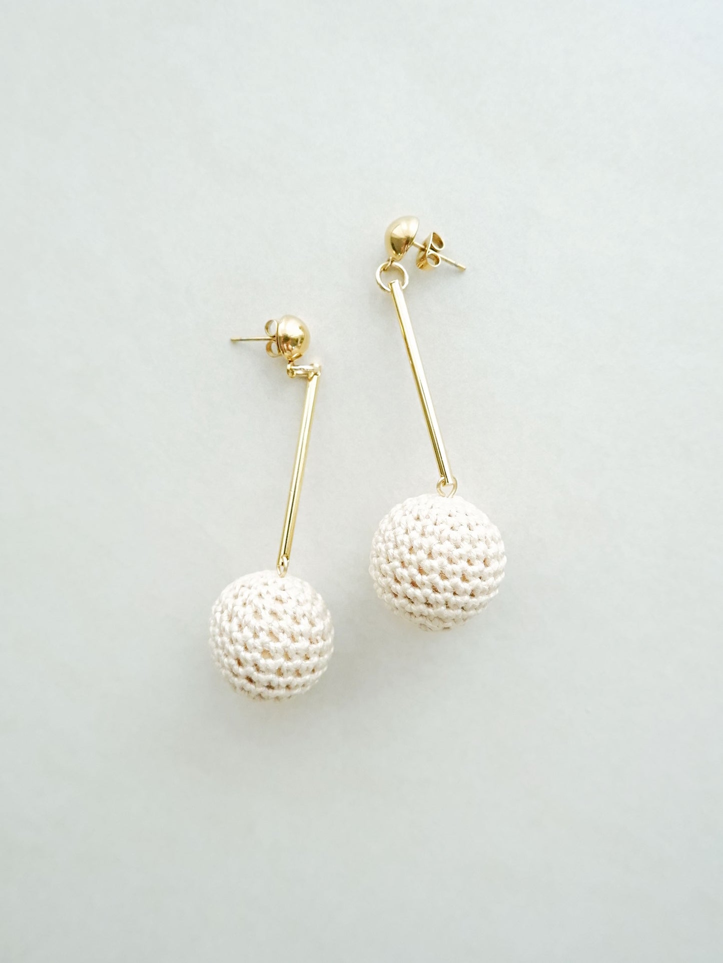 Crochet Ball Drop Earrings