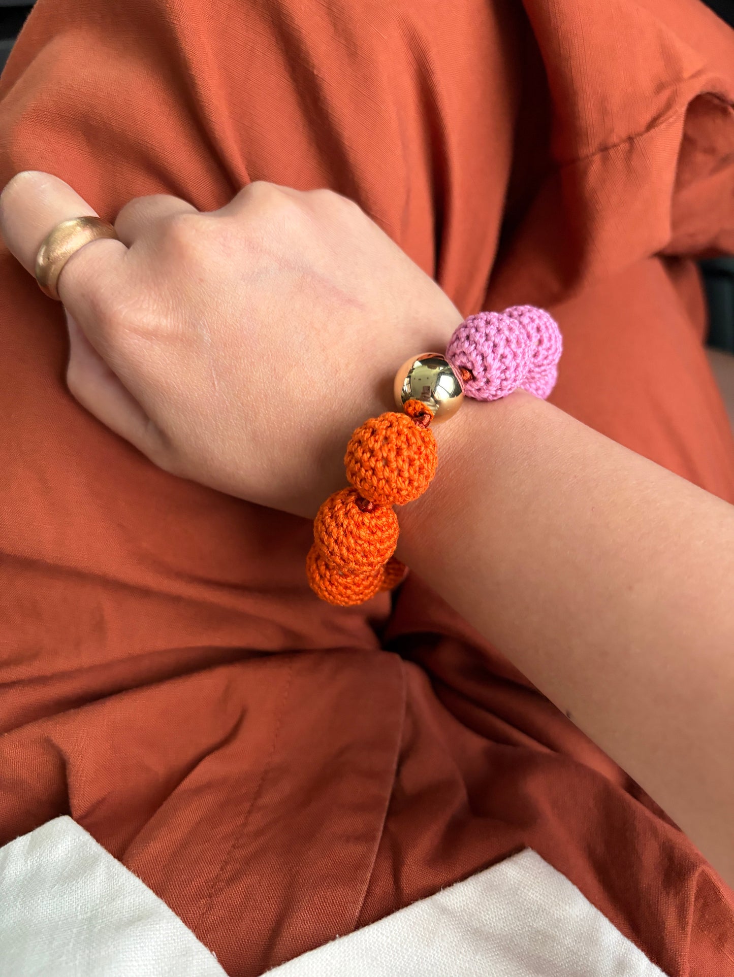 Kate Two-Tone Crochet Bead Bracelet