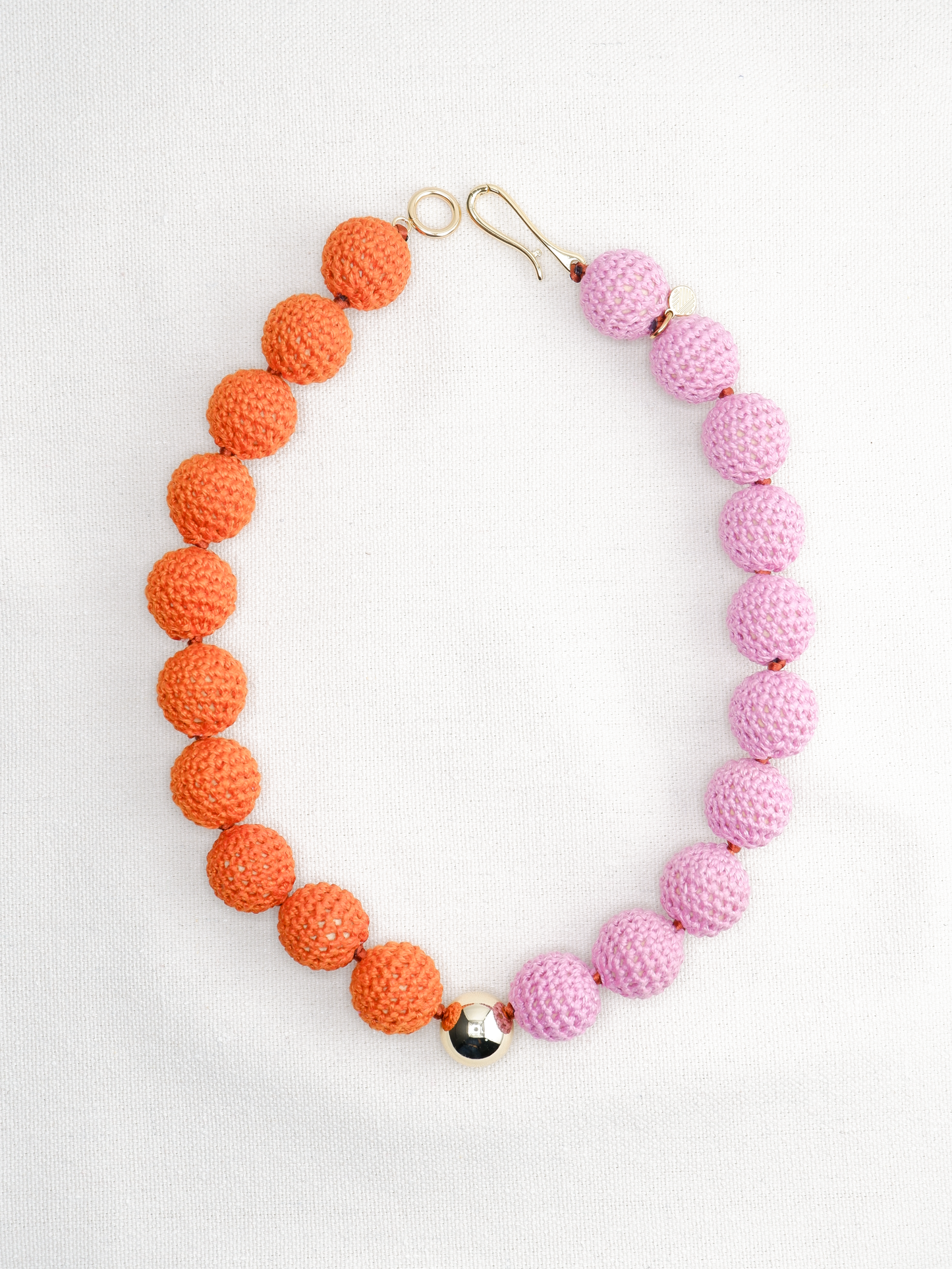 Kate Two-Tone Crochet Bead Necklace