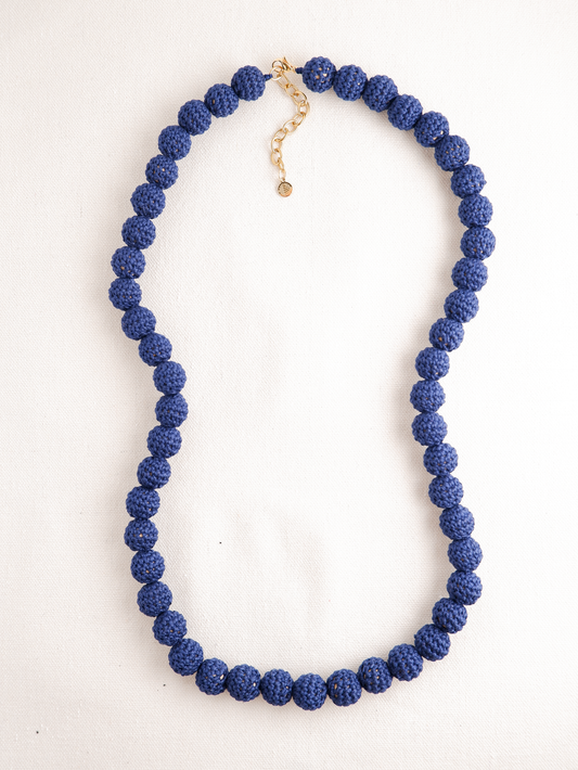 Lei Crochet Bead Long Necklace