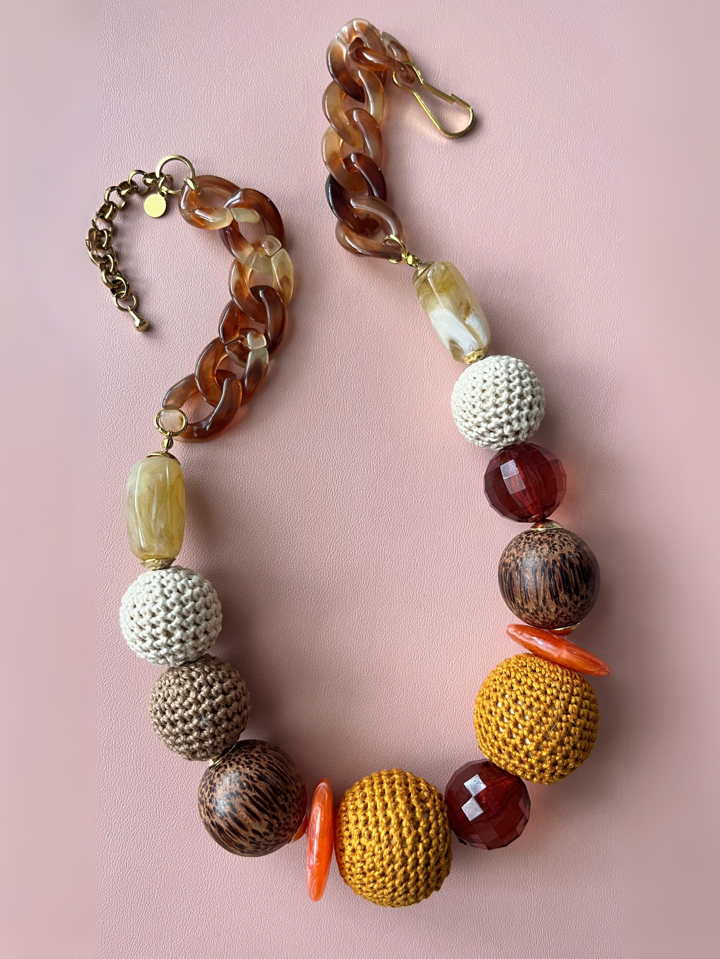 Emberly Mixed Bead Statement Necklace